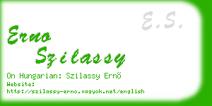 erno szilassy business card